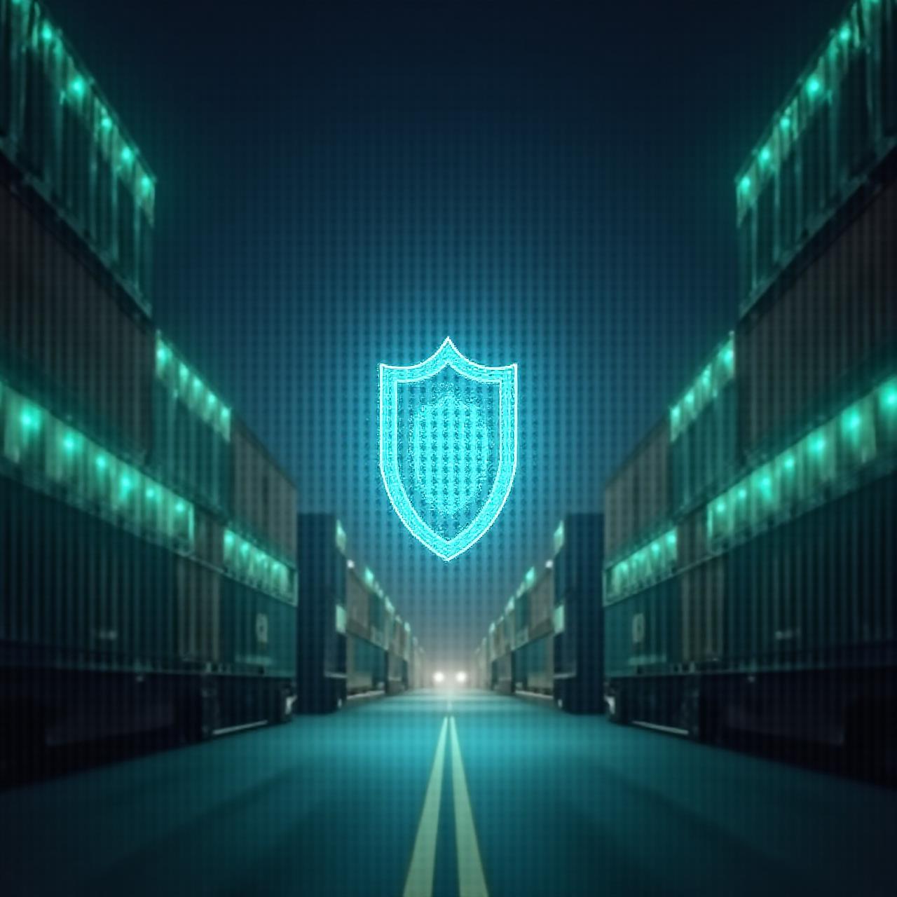 Secure server room for logistics data protection